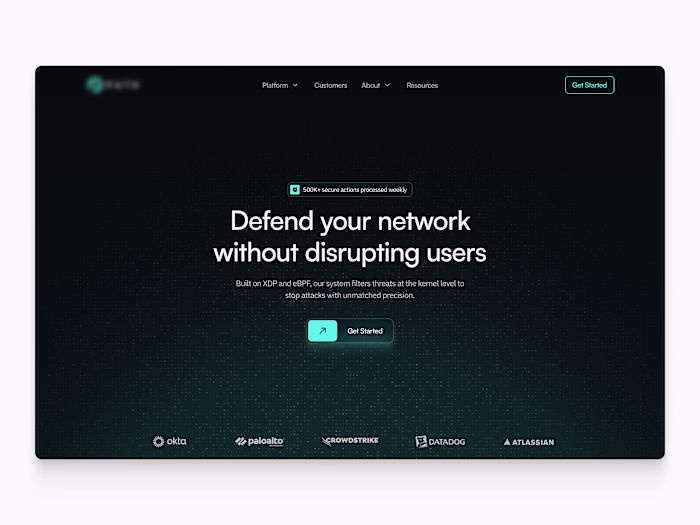 Cybersecurity website hero concept This concept was designed...