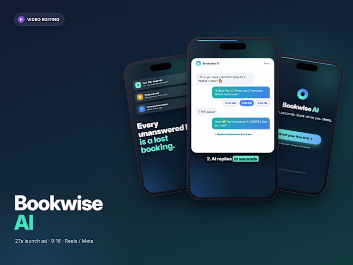 Bookwise AI | SaaS Launch Ad (Video)
