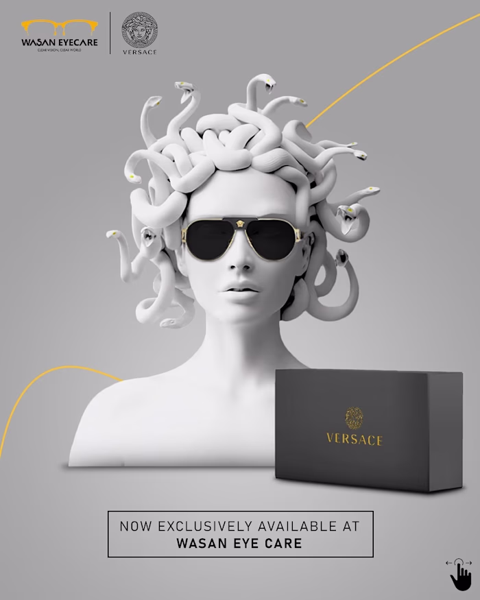 Versace Eyewear Campaign for Wasan Eye Wear