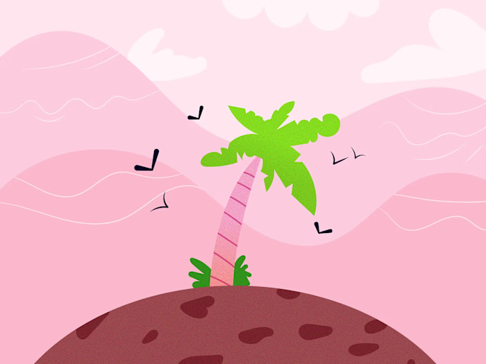 Single tree on a Island