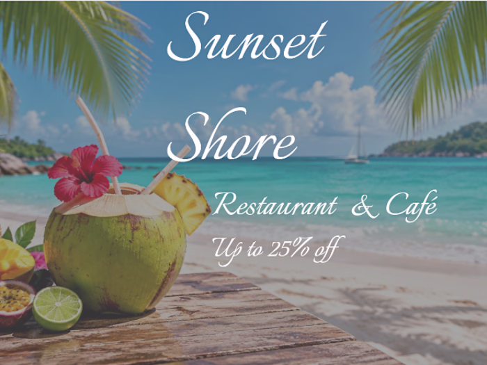 Digital Menu Experience Design for Sunset Shore