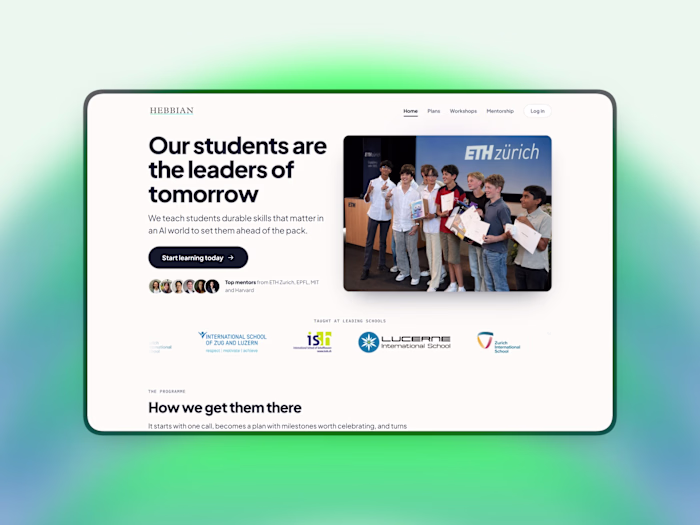 🎓 Hebbian – EdTech Subscription Website | Webflow