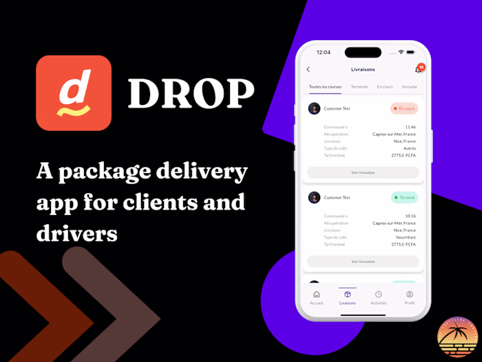📦 Drop – Package Delivery App