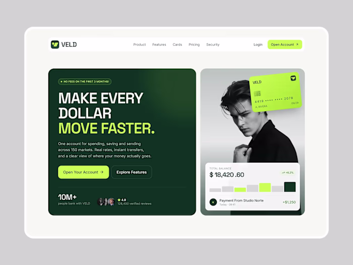 Fintech Website UIUX Design