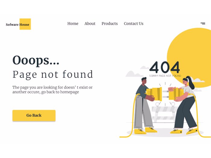  404 Page UI Design
