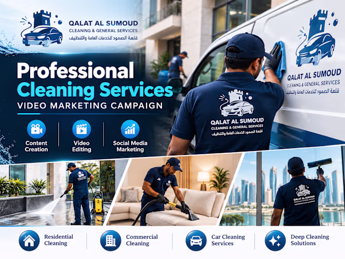 Professional Cleaning Service Video Ad | Qalat Al Sumoud