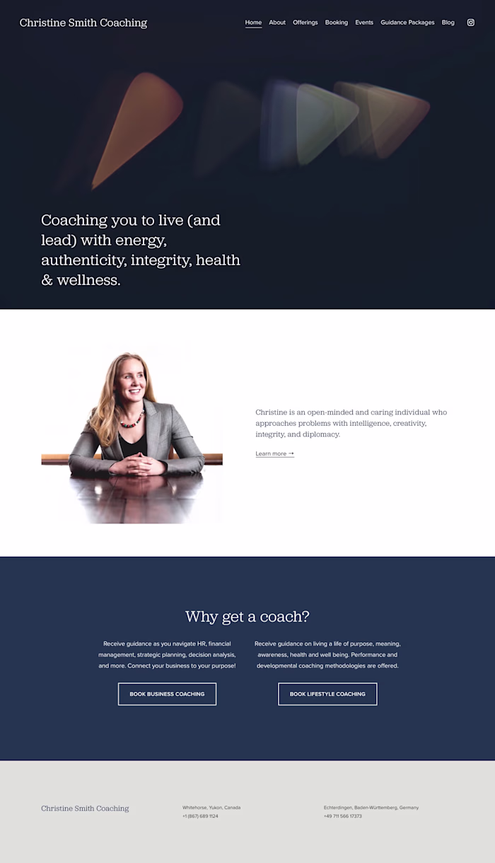 Squarespace Website w/ Booking