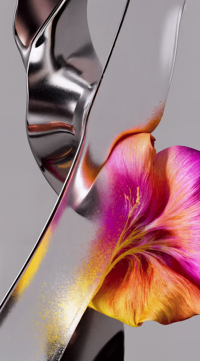Glass, flowers, and bending metals inside @krea_ai with the ...