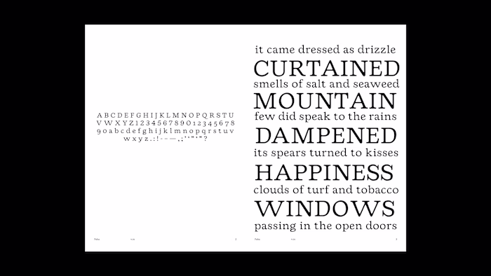 In-progress typeface design based on