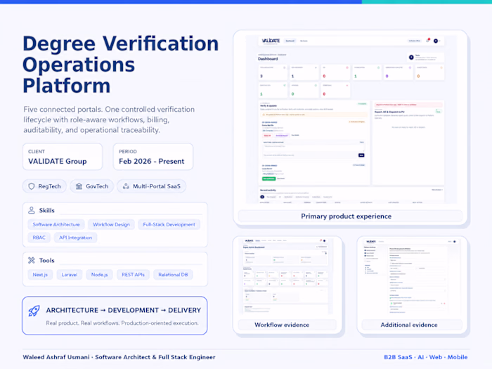 Degree Verification Platform | Multi-Portal Operations System