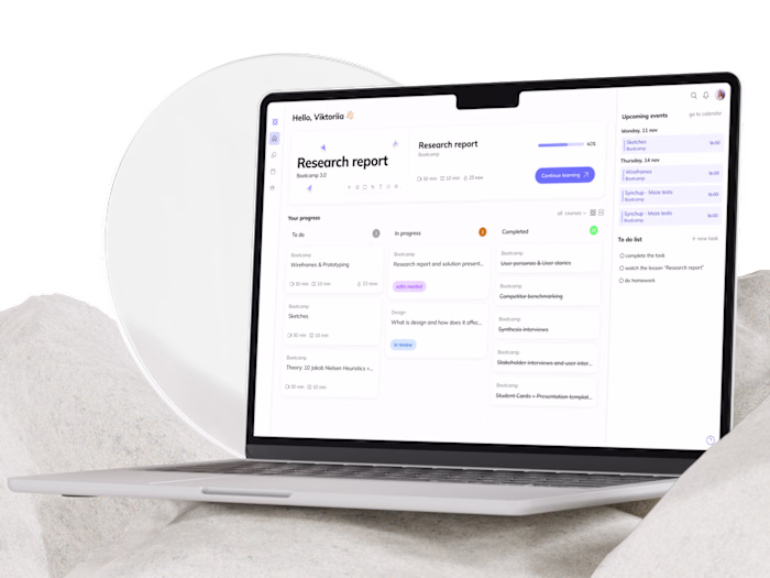 SaaS Learning Platform Design