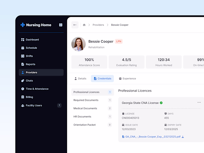 web app for nurses