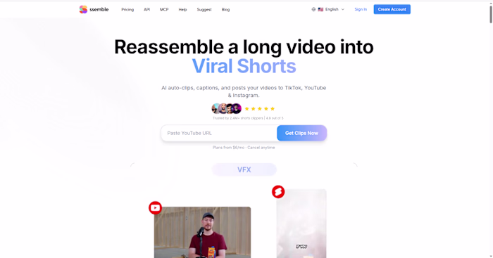 Ssemble: Youtube Shorts and Caption