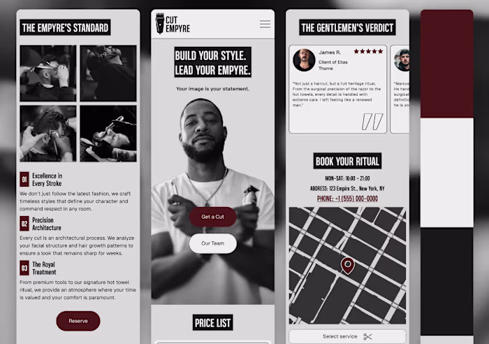 CUT EMPYRE Landing Page Design