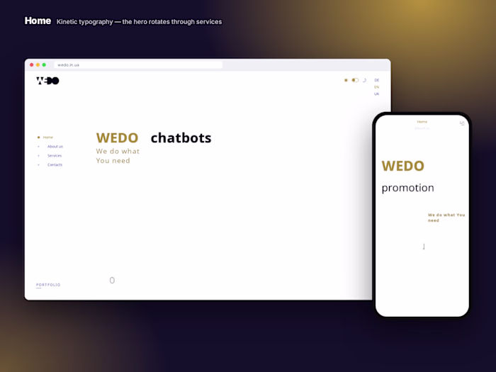 wedo.in.ua — Corporate website · Vue SPA + API