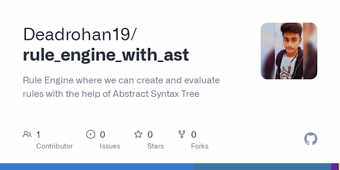 Rule Engine with Abstract Syntax Tree (AST)