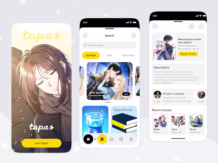 MangaVerse – Anime & Manga Reading App UI Design MangaVerse ...