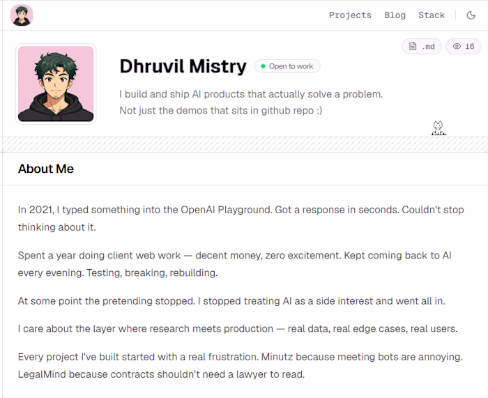 bydhruvil.in — Personal Portfolio & Digital Identity