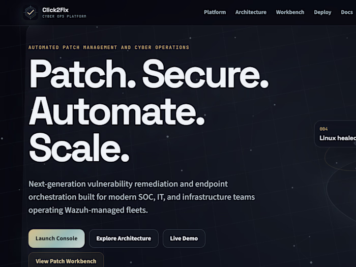 Click2Fix SOC Operations