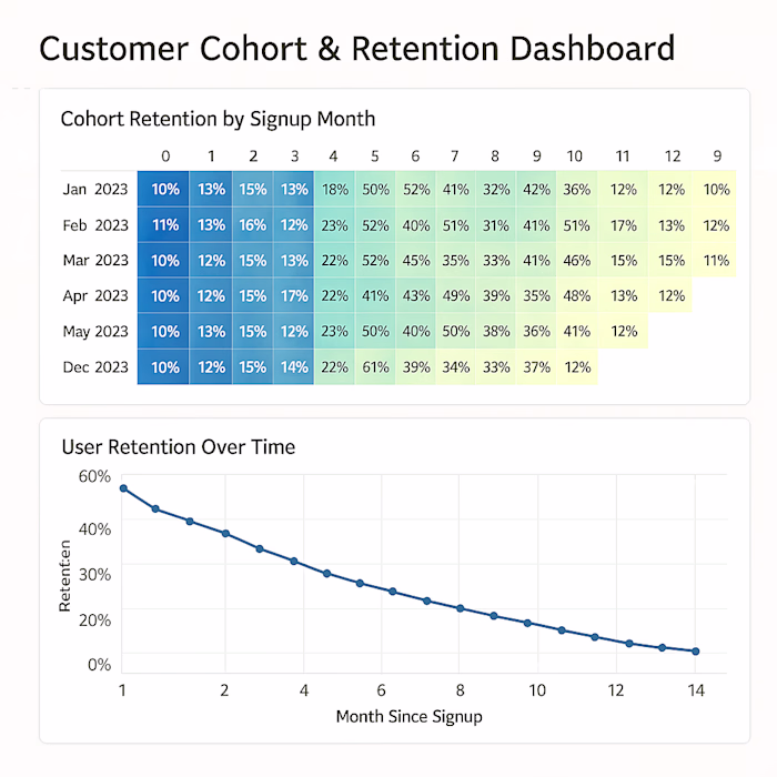 User Retention Analysis Dashboard
