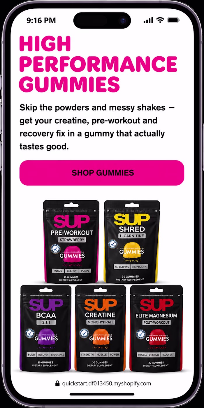 SUP High Performance Gummies 
