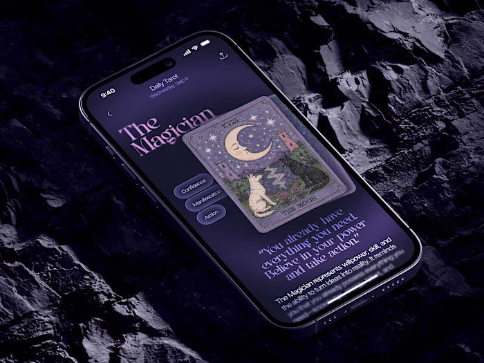 🔮 Product design for tarot reading mobile app | Hyperactive