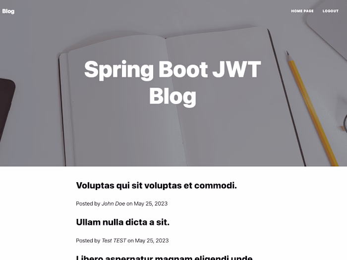 Blog with Spring Security, Spring Boot, and Vue.j