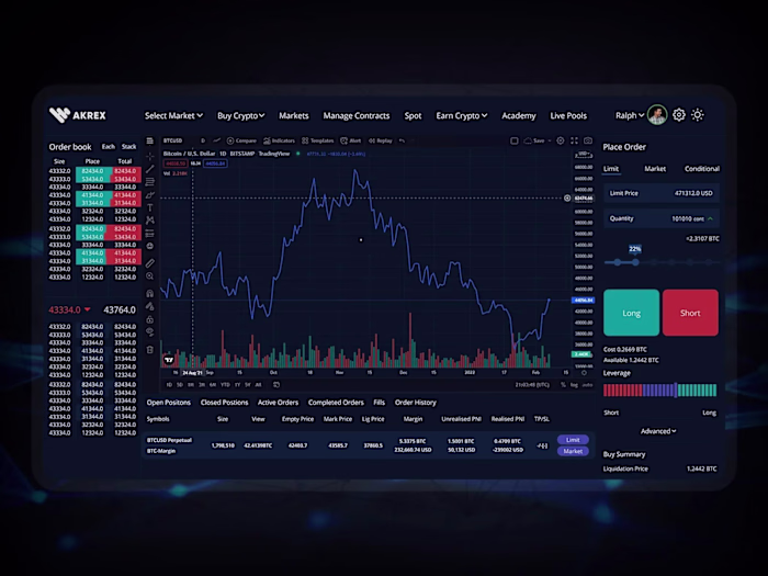 Advanced Cryptocurrency Trading Interface Design