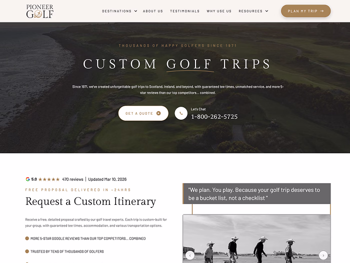 Pioneer Golf, Webflow Performance, Technical SEO and AI Search