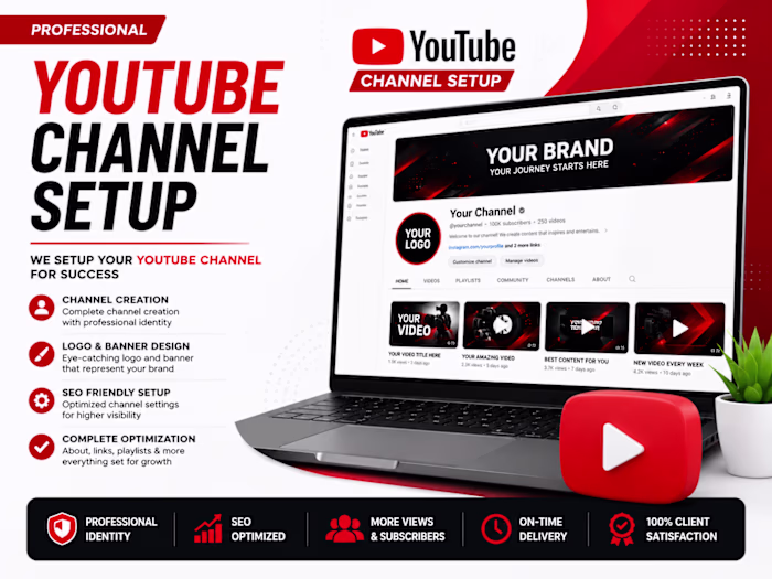 Title
Professional YouTube Channel Setup Service
Description
I