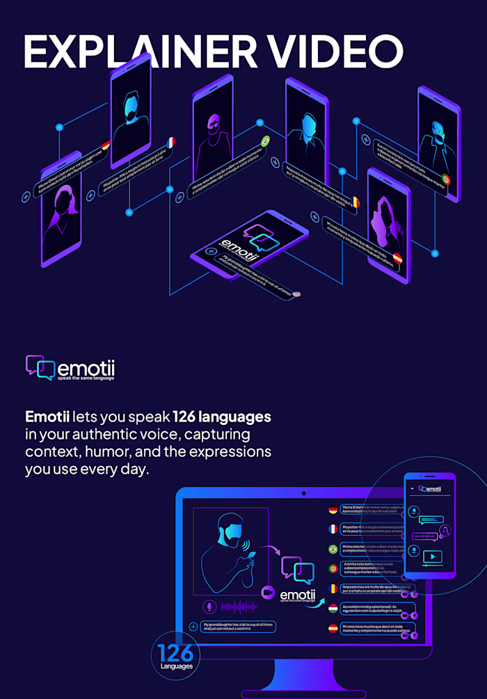 2D Explainer video for AI Translator App