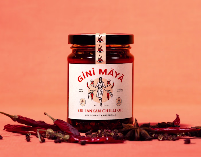 Gini Maya - Sri Lankan Chilli Oil Packaging