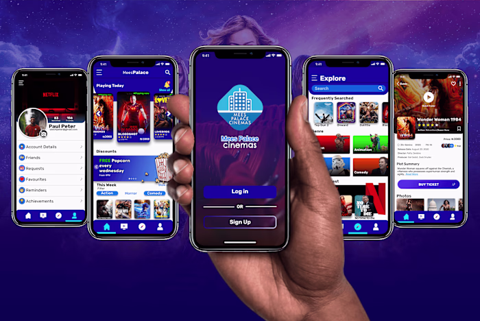 Mees Palace Cinemas App Design Concept