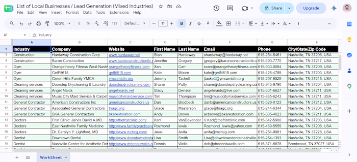 B2B Verified Leads - List Building of Local Businesses
