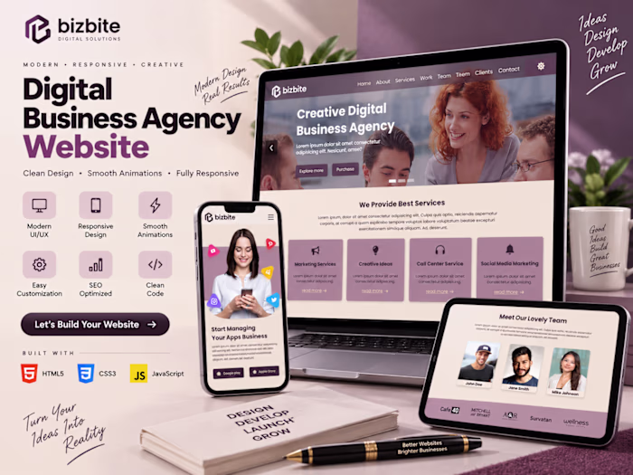 Interactive Animated Landing Page — Front-End Development