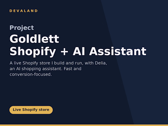 Goldlett — Shopify Store with