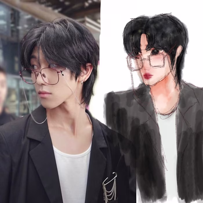Fanart portrait drawing commission 