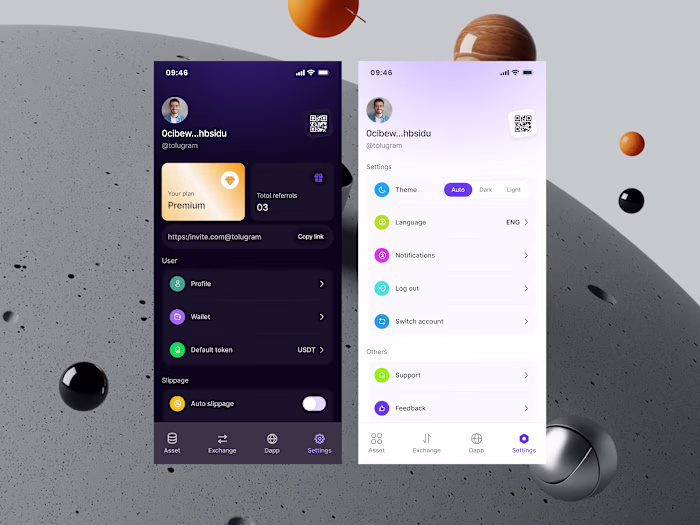 Crypto Wallet Mobile App UI Design