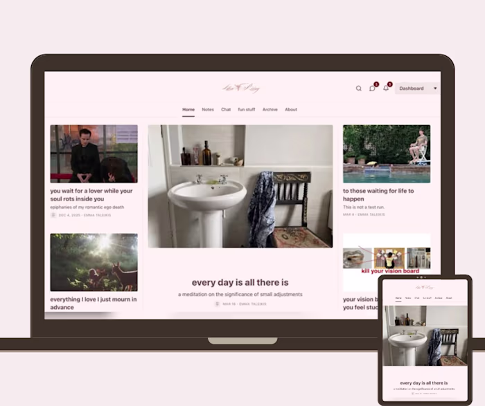 I designed a soft, editorial-style