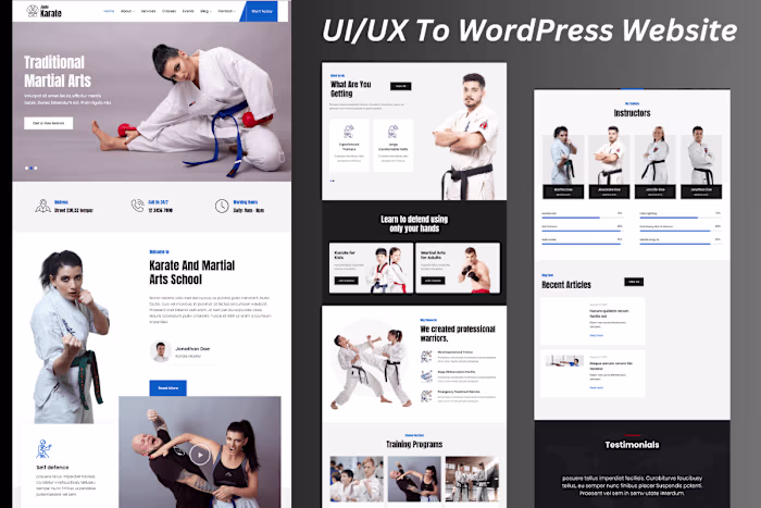 UI/UX To WordPress Website