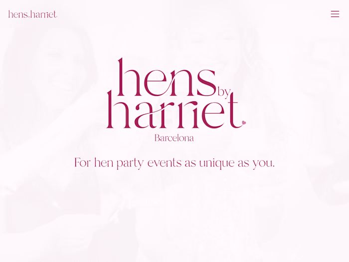 Framer website for hen party business & blog