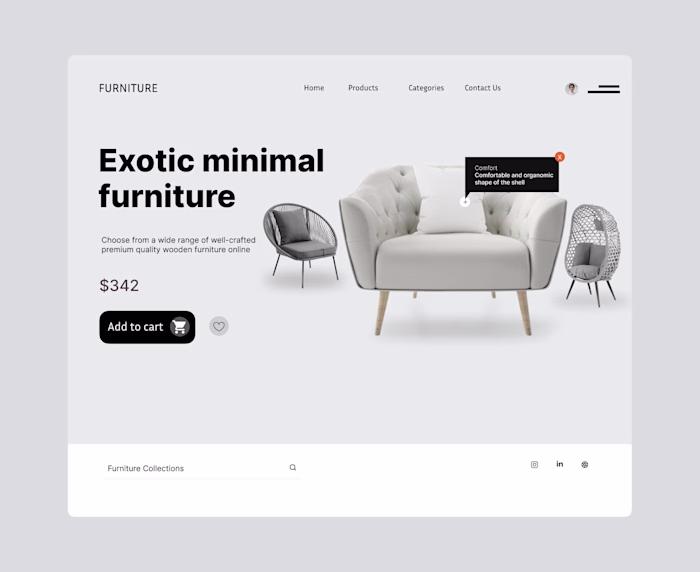 Modern & Minimalist UI/UX Design for eCommerce Website"