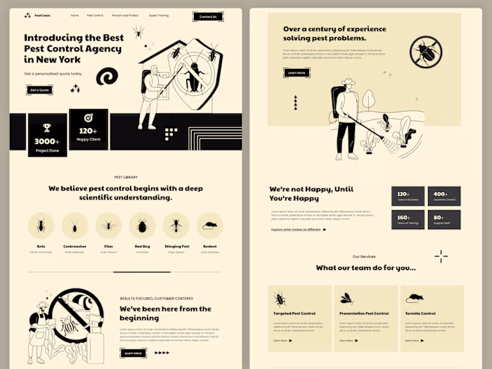 Pest Control Service Website UI