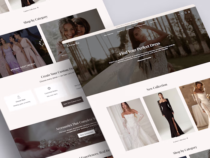 DressMe – Luxury UX for Personalized Evening & Wedding Dresses