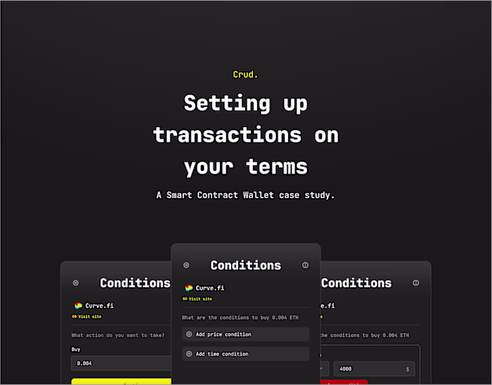 CRUD : A flexible way to set up and manage web3 transactions
