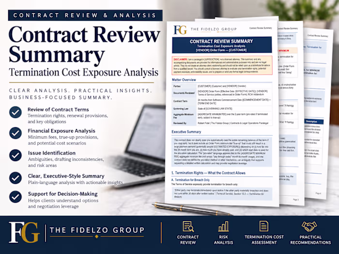 Contract Review & Risk Analysis
I