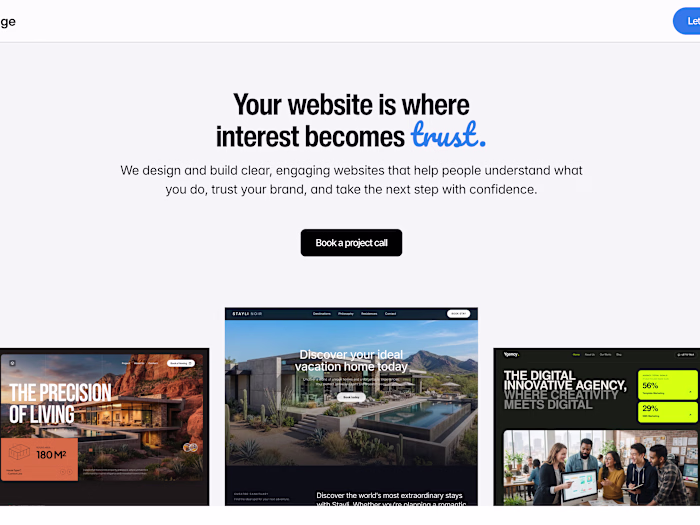 Built a high-converting agency landing