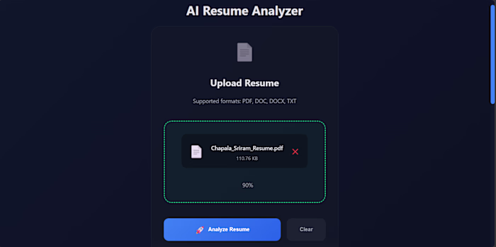 Title: AI Resume Analyzer |