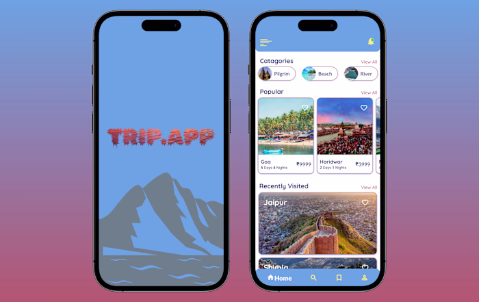 TRIP BOOKING APP UI