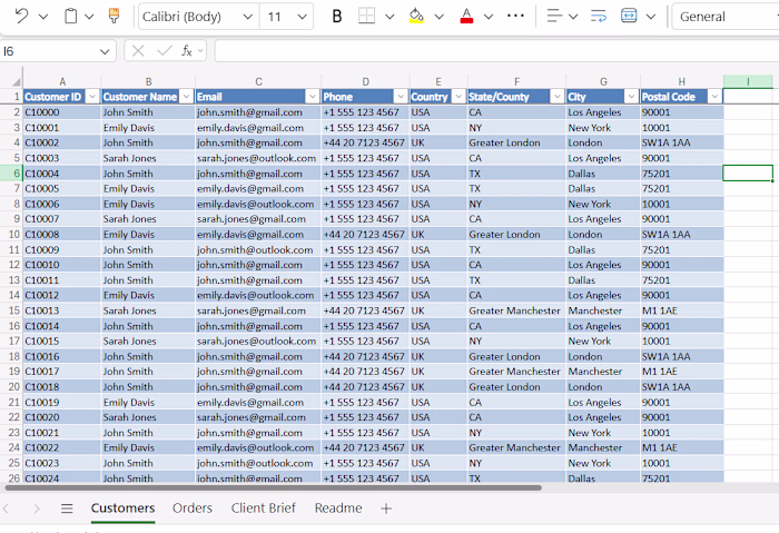 Customer Data